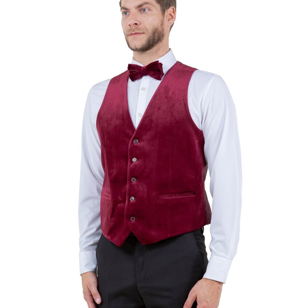 Ravishing Red Velvet Vest: A Touch of Luxury and Style